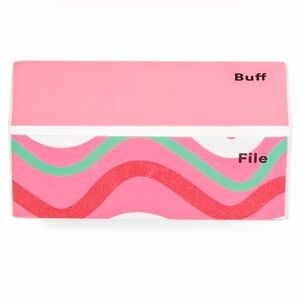 3/$12 Sweet & Shimmer Nail Buffer Filing Block Pink Wave Salon Manicure Pedicure
